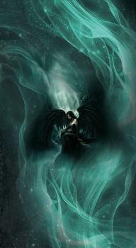 Schwingen der Dämmerung - Kunstleder Portmoneepanel